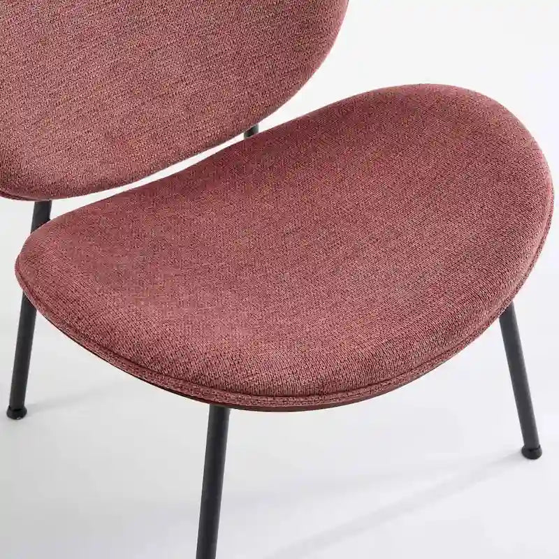 Mid-Century Modern Shell Accent Chair with PU Leather Seat and Wood Base