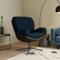 Swivel Accent Chair with Metal Base Frame Comfy Single Leisure Sofa Reading Chair 360 Degree Swivel