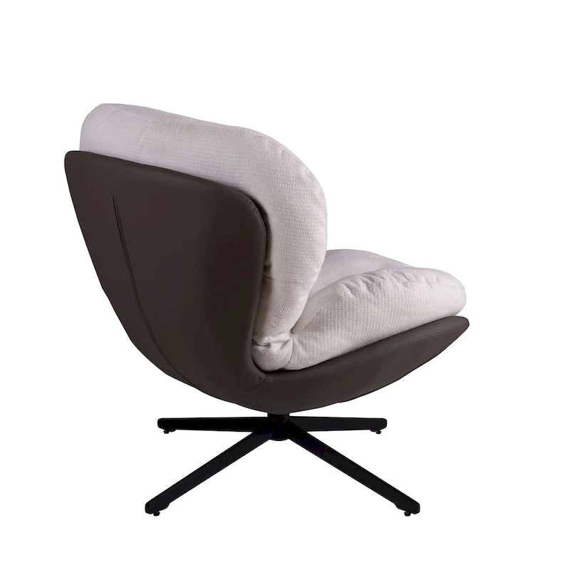 Swivel Accent Chair with Metal Base Frame Comfy Single Leisure Sofa Reading Chair 360 Degree Swivel