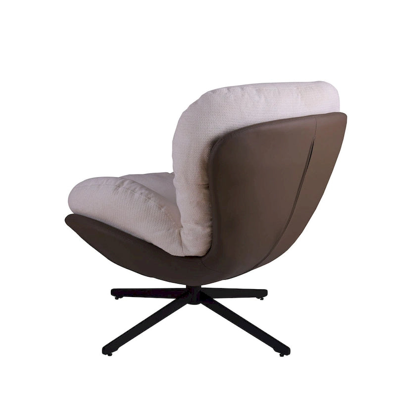 Swivel Accent Chair with Metal Base Frame Comfy Single Leisure Sofa Reading Chair 360 Degree Swivel
