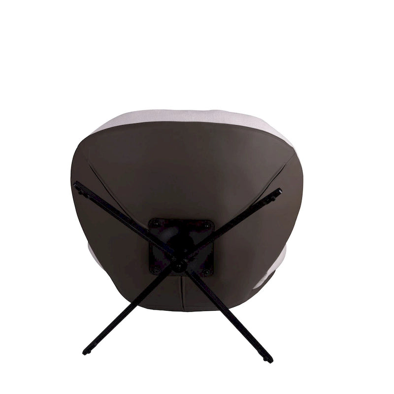 Swivel Accent Chair with Metal Base Frame Comfy Single Leisure Sofa Reading Chair 360 Degree Swivel