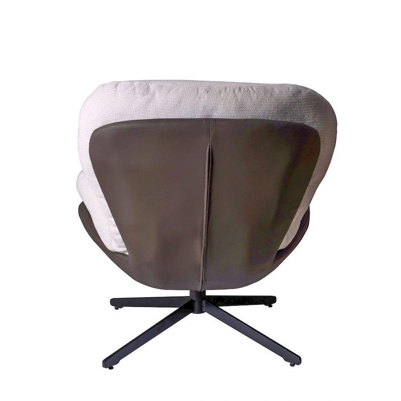 Swivel Accent Chair with Metal Base Frame Comfy Single Leisure Sofa Reading Chair 360 Degree Swivel
