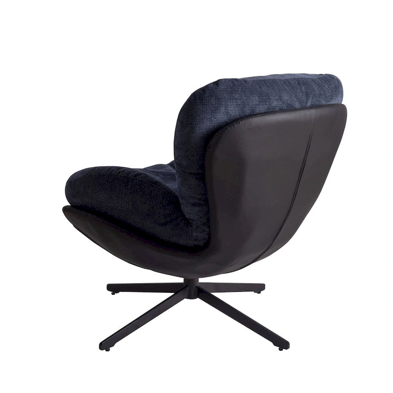 Swivel Accent Chair with Metal Base Frame Comfy Single Leisure Sofa Reading Chair 360 Degree Swivel