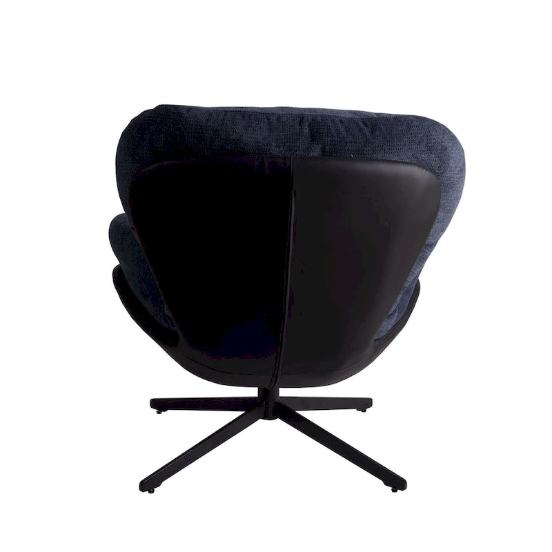 Swivel Accent Chair with Metal Base Frame Comfy Single Leisure Sofa Reading Chair 360 Degree Swivel
