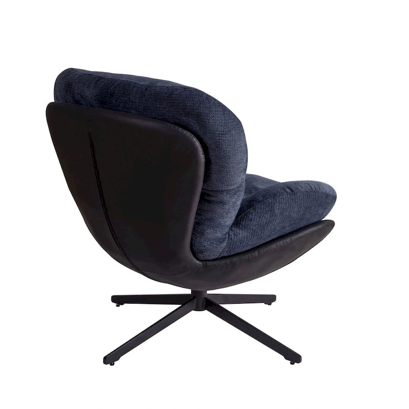 Swivel Accent Chair with Metal Base Frame Comfy Single Leisure Sofa Reading Chair 360 Degree Swivel