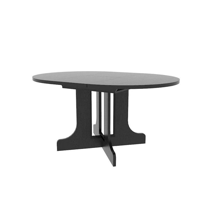 Dining Table for Farmhouse Kitchen with Expandable Oval Table Top