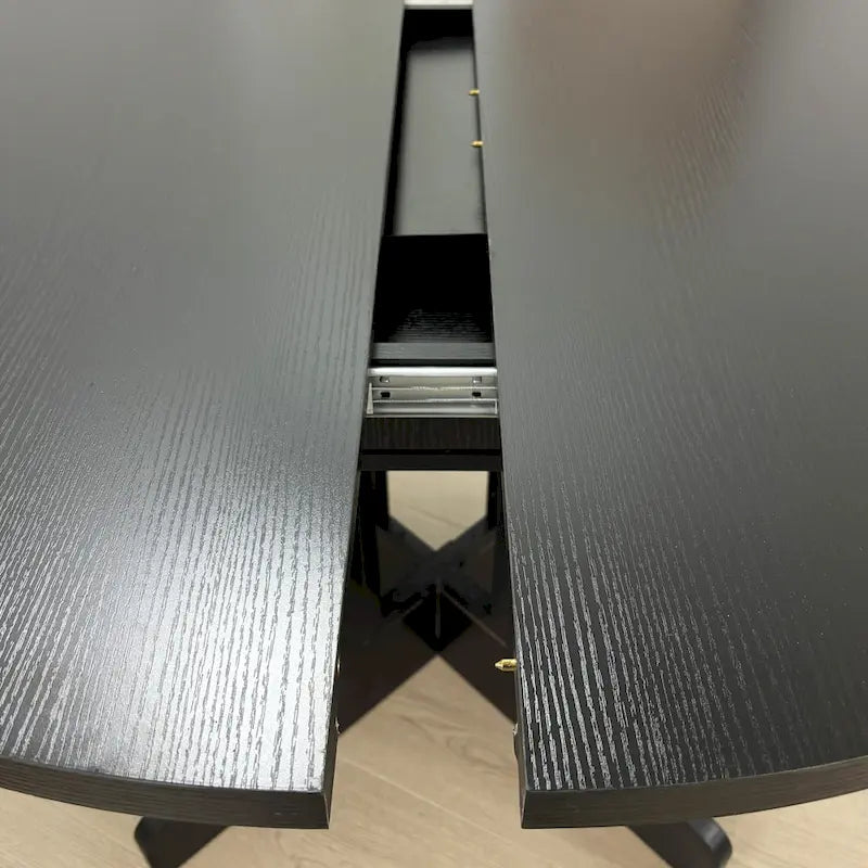 Dining Table for Farmhouse Kitchen with Expandable Oval Table Top