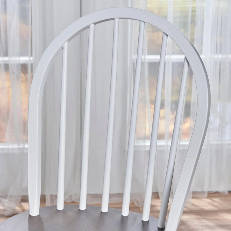 Farmhouse High Back Spindle Dining Chairs Set of 2