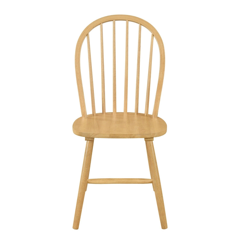 Farmhouse High Back Spindle Dining Chairs Set of 2