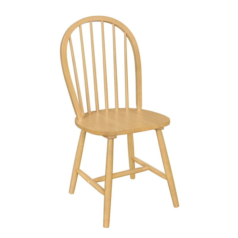 Farmhouse High Back Spindle Dining Chairs Set of 2
