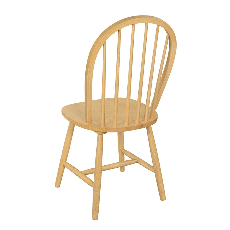 Farmhouse High Back Spindle Dining Chairs Set of 2