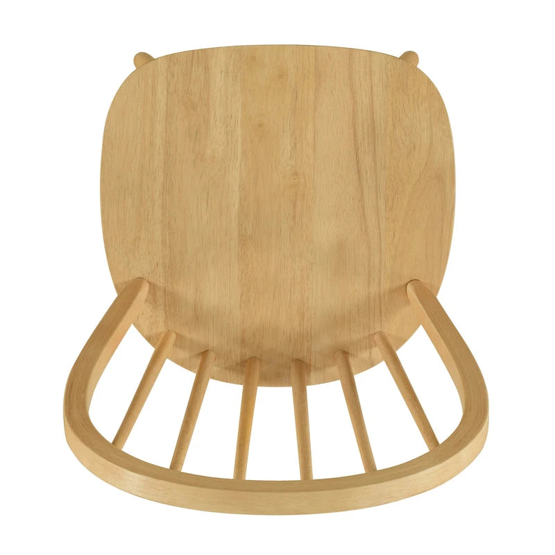 Farmhouse High Back Spindle Dining Chairs Set of 2