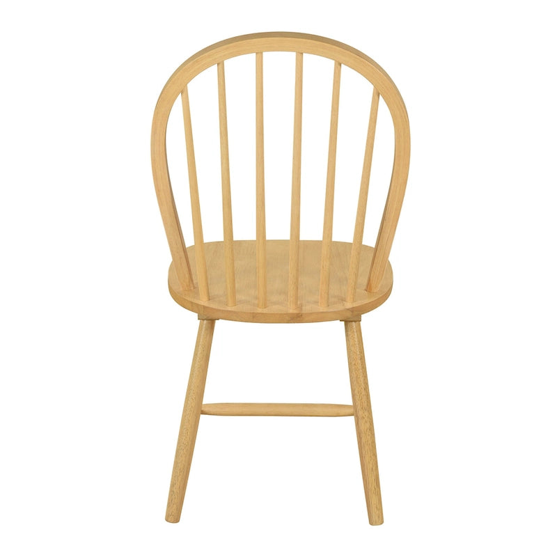 Farmhouse High Back Spindle Dining Chairs Set of 2