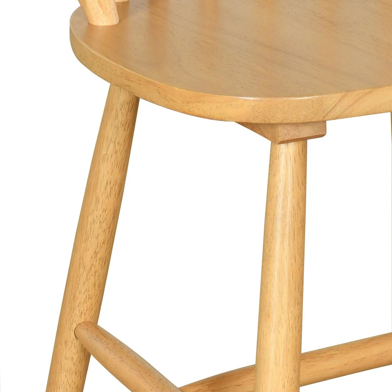 Farmhouse High Back Spindle Dining Chairs Set of 2