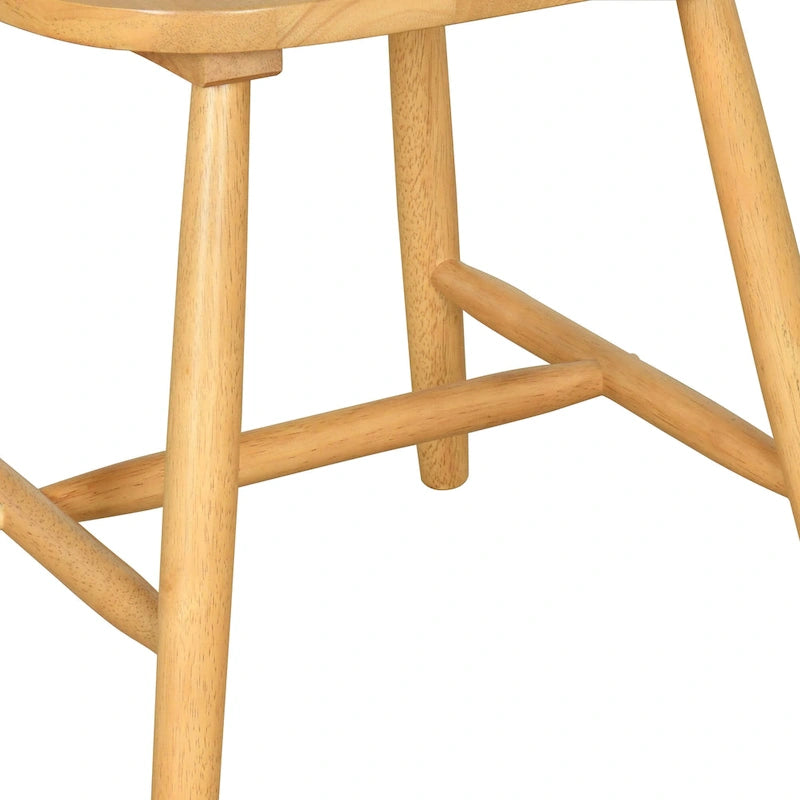 Farmhouse High Back Spindle Dining Chairs Set of 2