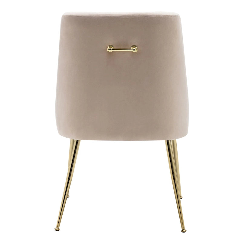 Contemporary Velvet Upholstered Accent Chair (Set of 2)