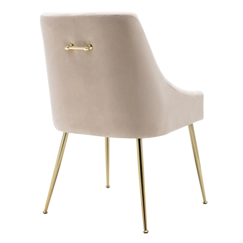 Contemporary Velvet Upholstered Accent Chair (Set of 2)