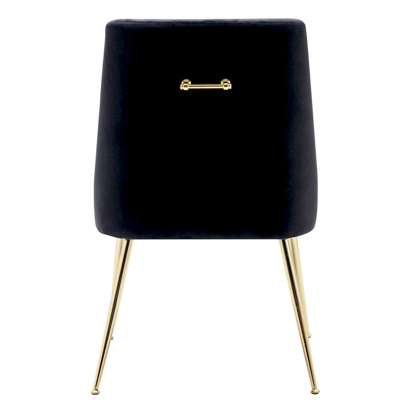 Contemporary Velvet Upholstered Accent Chair (Set of 2)