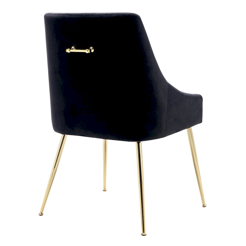Contemporary Velvet Upholstered Accent Chair (Set of 2)