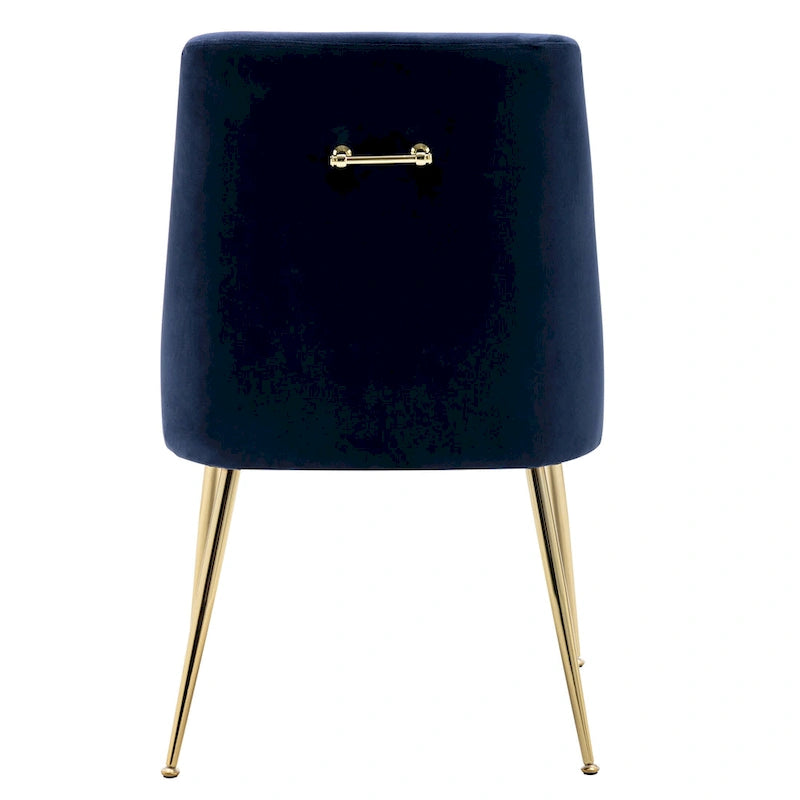 Contemporary Velvet Upholstered Accent Chair (Set of 2)