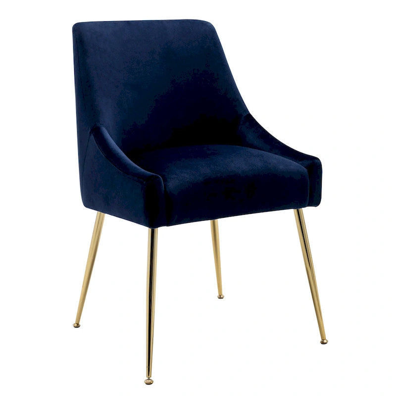 Contemporary Velvet Upholstered Accent Chair (Set of 2)