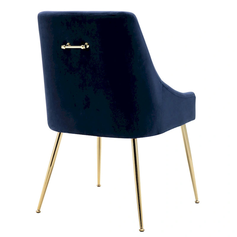 Contemporary Velvet Upholstered Accent Chair (Set of 2)