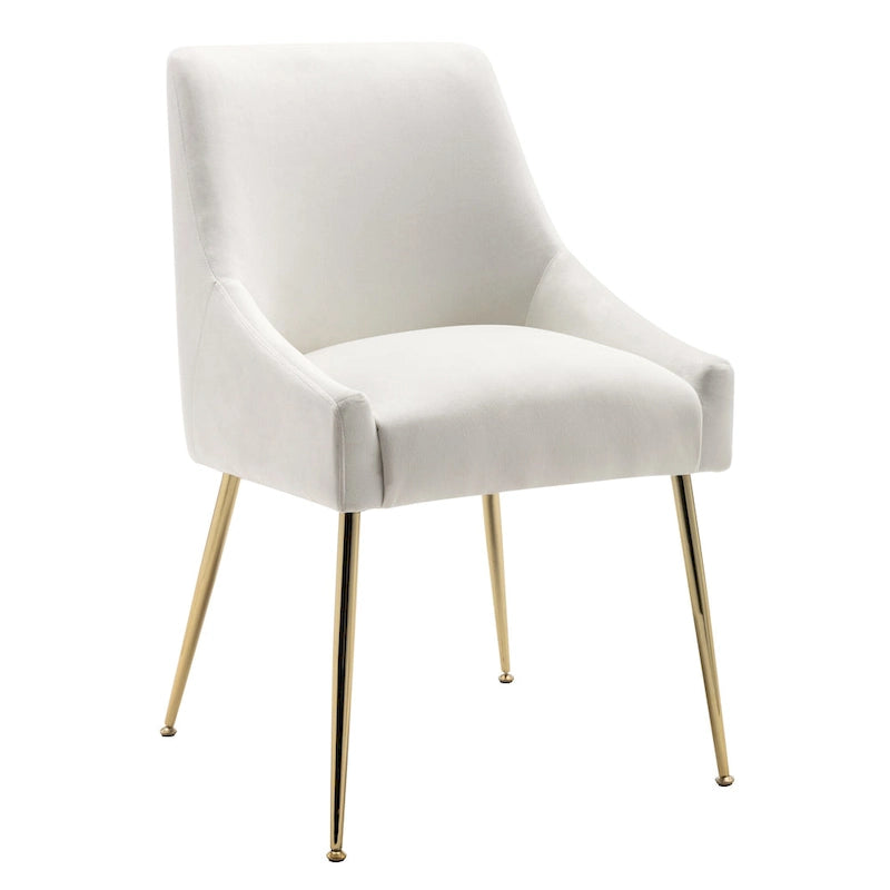Contemporary Velvet Upholstered Accent Chair (Set of 2)