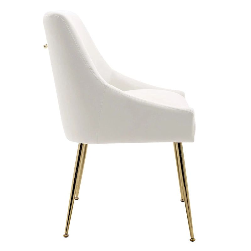 Contemporary Velvet Upholstered Accent Chair (Set of 2)