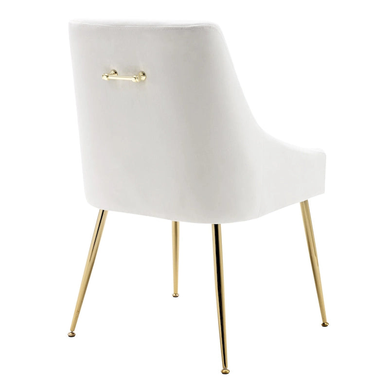 Contemporary Velvet Upholstered Accent Chair (Set of 2)