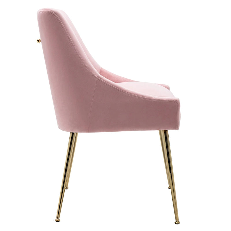 Contemporary Velvet Upholstered Accent Chair (Set of 2)