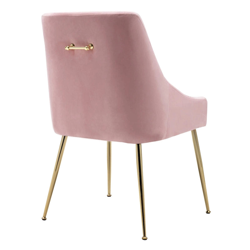 Contemporary Velvet Upholstered Accent Chair (Set of 2)