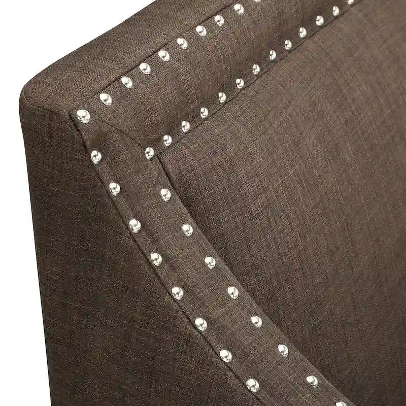 Accent Armchair with Chrome Nailhead Trim