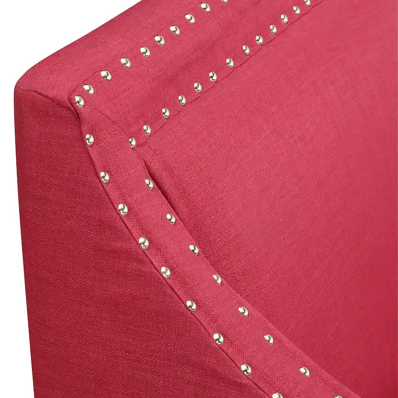 Accent Armchair with Chrome Nailhead Trim