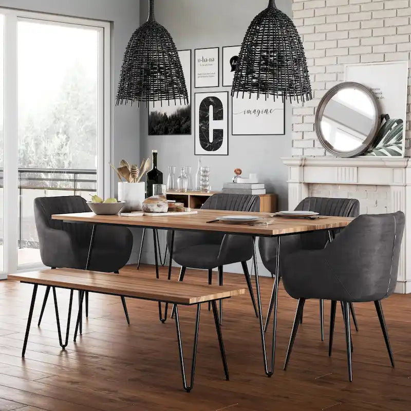 Industrial Wood Dining Table