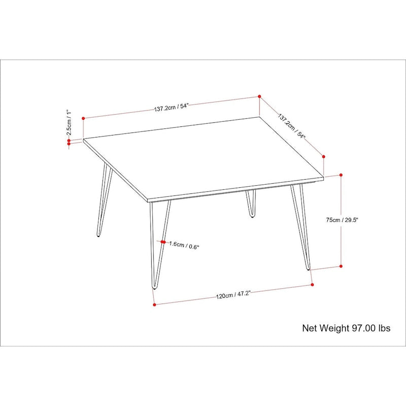 Industrial Wood Dining Table