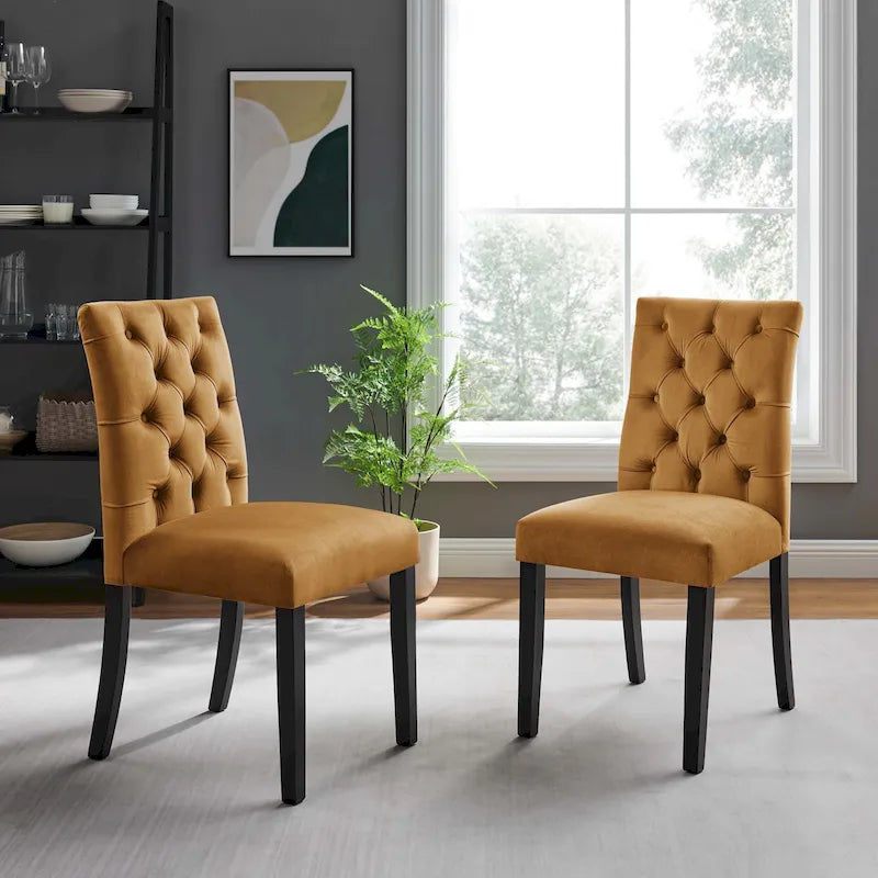 Performance Velvet Dining Chairs Set of 2