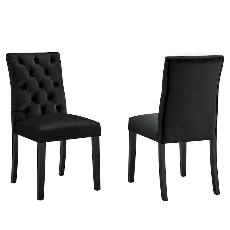 Chaises de salle à manger en velours haute performance (lot de 2)