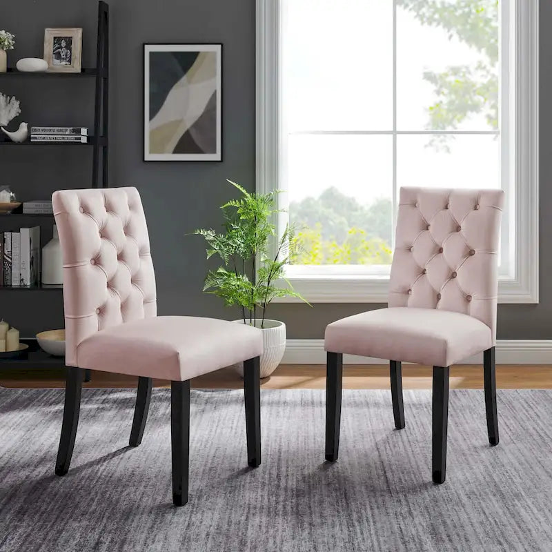 Chaises de salle à manger en velours haute performance (lot de 2)