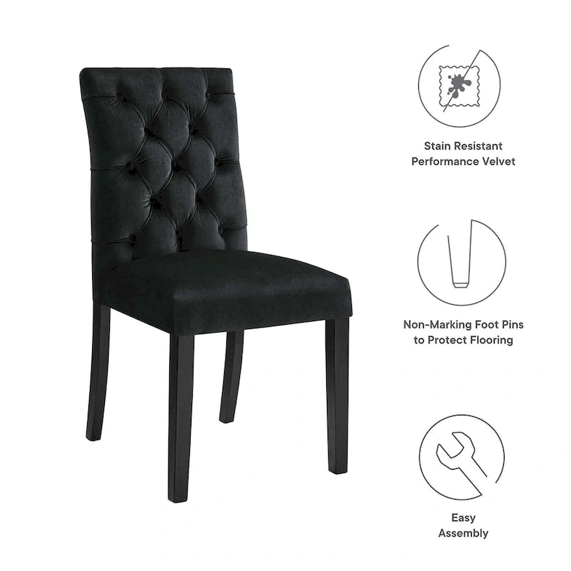 Performance Velvet Dining Chairs Set of 2