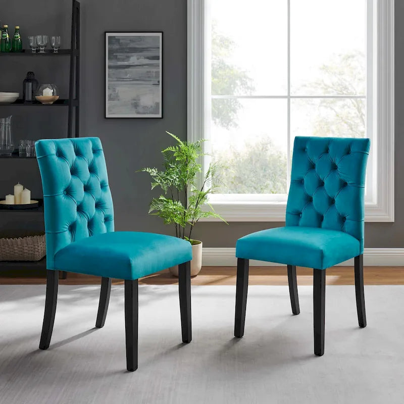 Performance Velvet Dining Chairs Set of 2
