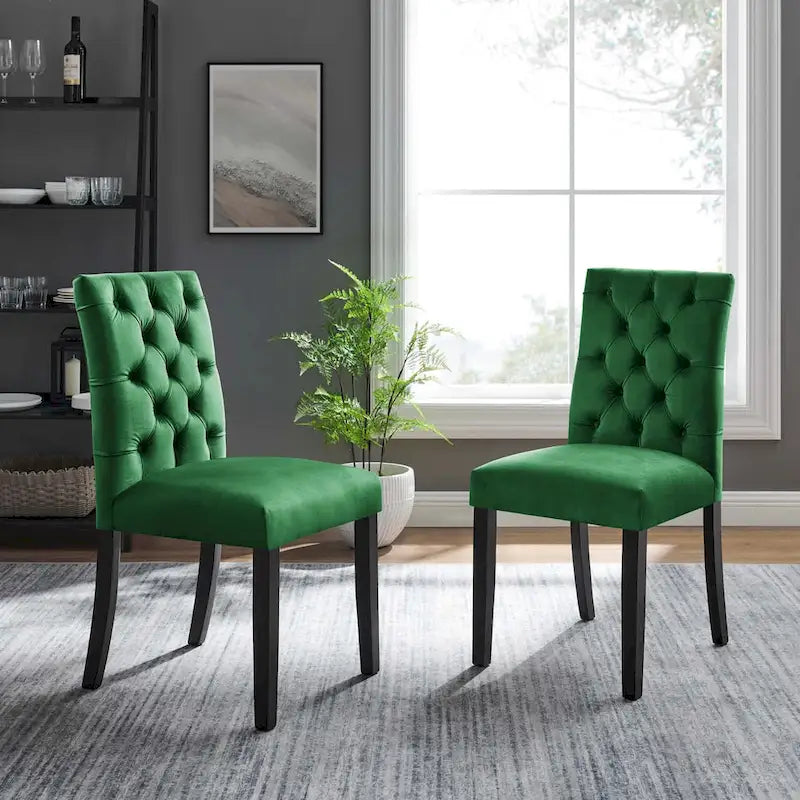 Performance Velvet Dining Chairs Set of 2