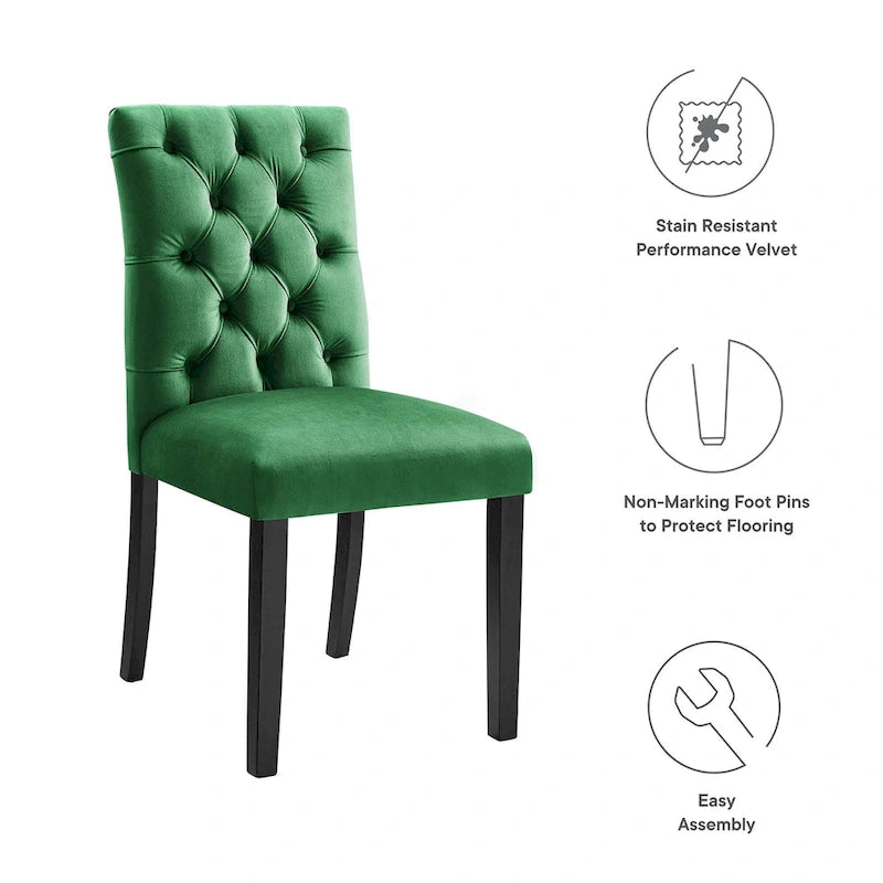 Performance Velvet Dining Chairs Set of 2