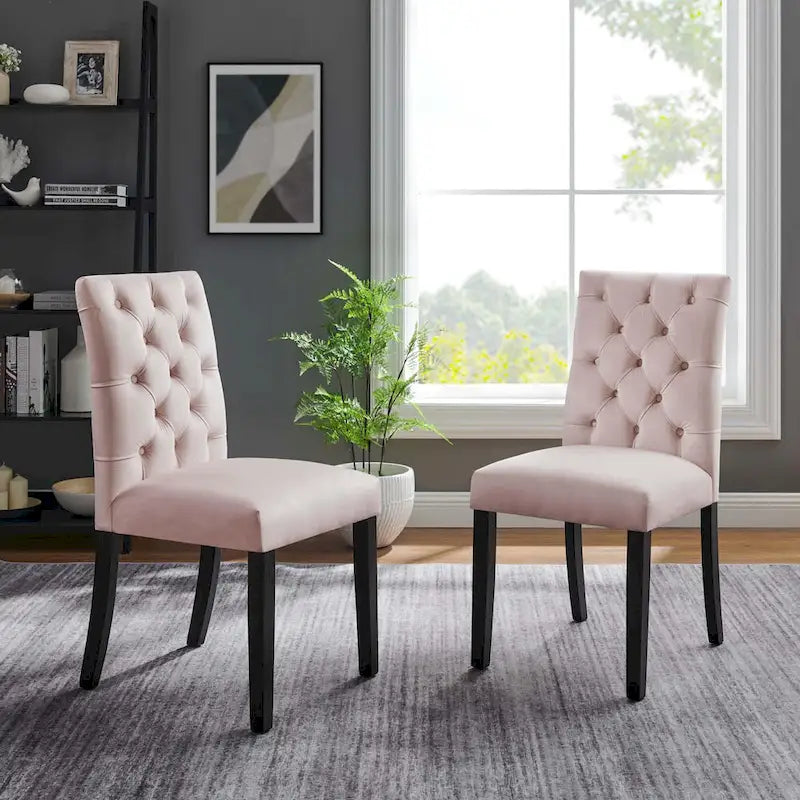 Performance Velvet Dining Chairs Set of 2