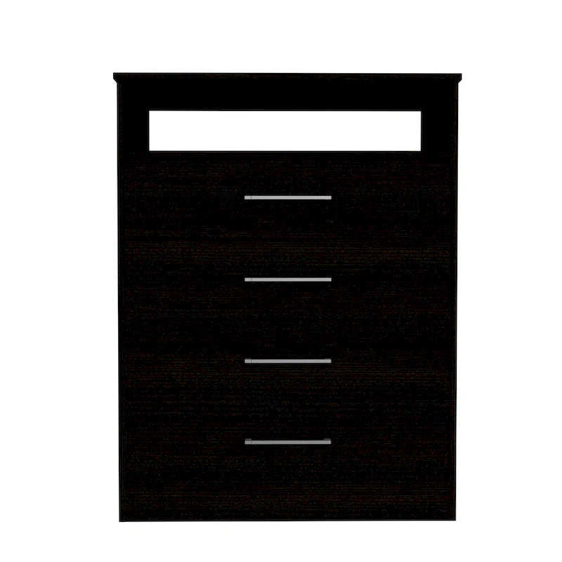 Continental Dresser with 4 Drawers and Metal Hardware