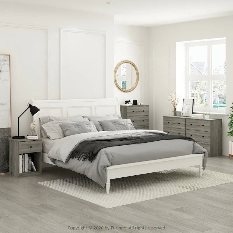 Simple Design 4-Drawer Bedroom Storage Dresser with Knob Handles