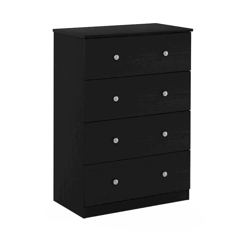 Simple Design 4-Drawer Bedroom Storage Dresser with Knob Handles