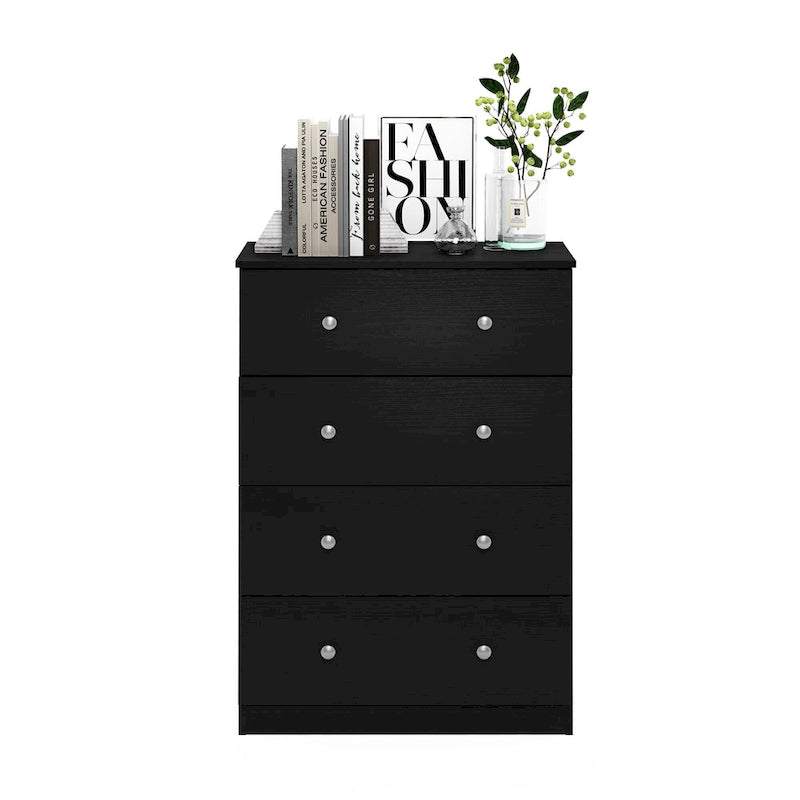 Simple Design 4-Drawer Bedroom Storage Dresser with Knob Handles