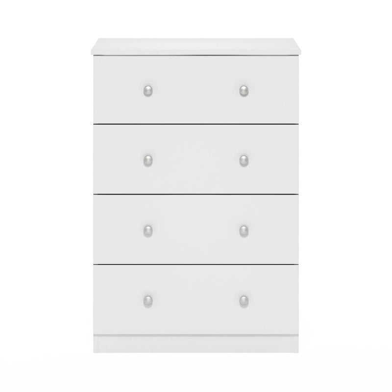 Simple Design 4-Drawer Bedroom Storage Dresser with Knob Handles