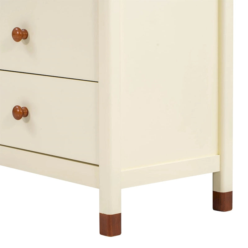 Kids Bedroom Wooden Storage Dresser with 6 Storage Drawers