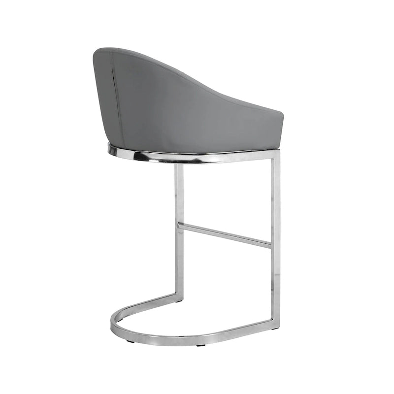 26 Inch Modern Upholstered Counter Stool with Chrome Frame